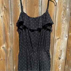 Tommy Hilfiger Black Polka Dot Ruffle Jumpsuit Accepting offers!
